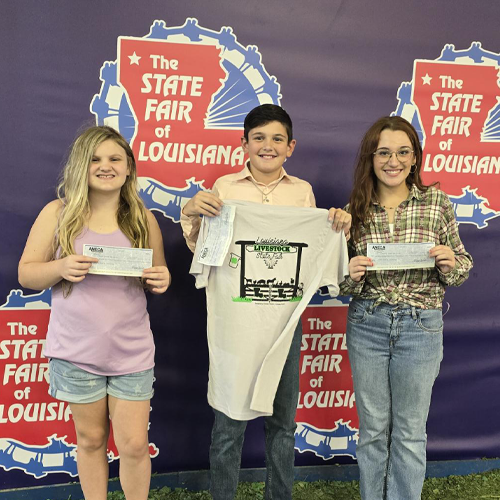 Congratulations to the Winners of the 2024 State Fair of Louisiana Livestock T-Shirt Contest!